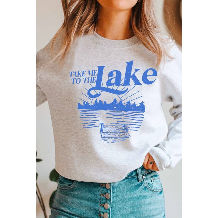 BLUME & CO. - Wholesale Graphic Sweatshirt - Women's - TAKE ME TO THE LAKE Graphic Sweatshirt