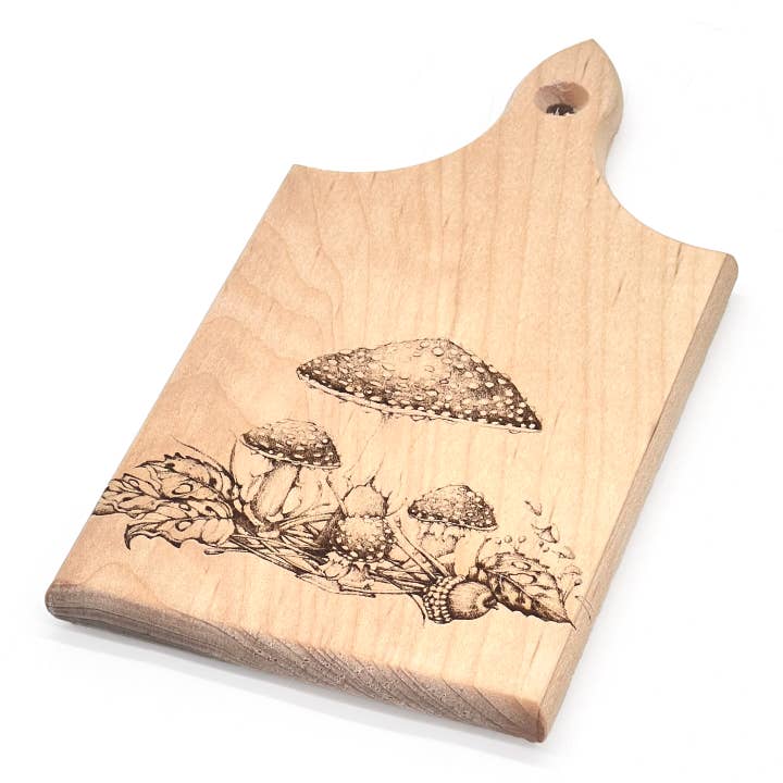 JK Adams - Wholesale Cheese Board - Q-Tee Board-Maple Bar Board-Laura Zindel, Woodland Mushrooms1