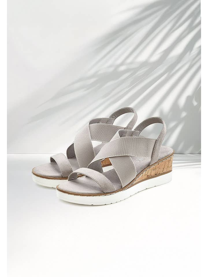 Lascana - Wholesale Sandals - Women's - LASCANA Women's Ankle Strap Wedge Sandals