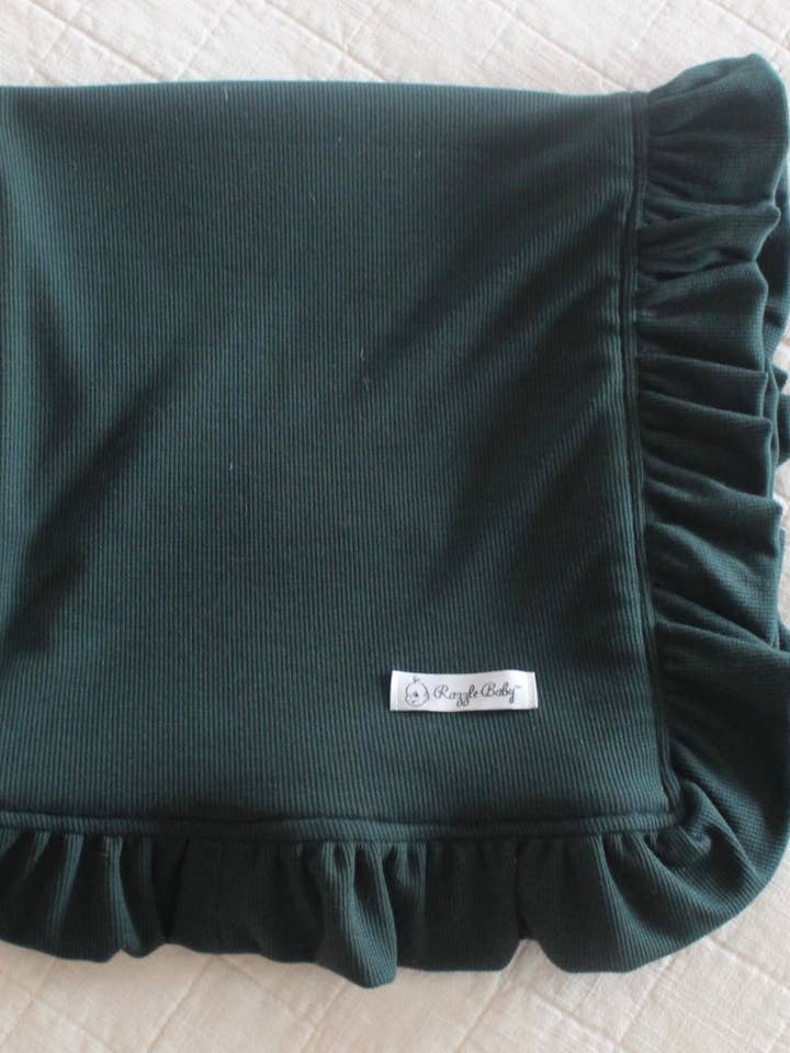 Jägergrünes Waffelstrickmuster für den Großhandel von Razzle Baby