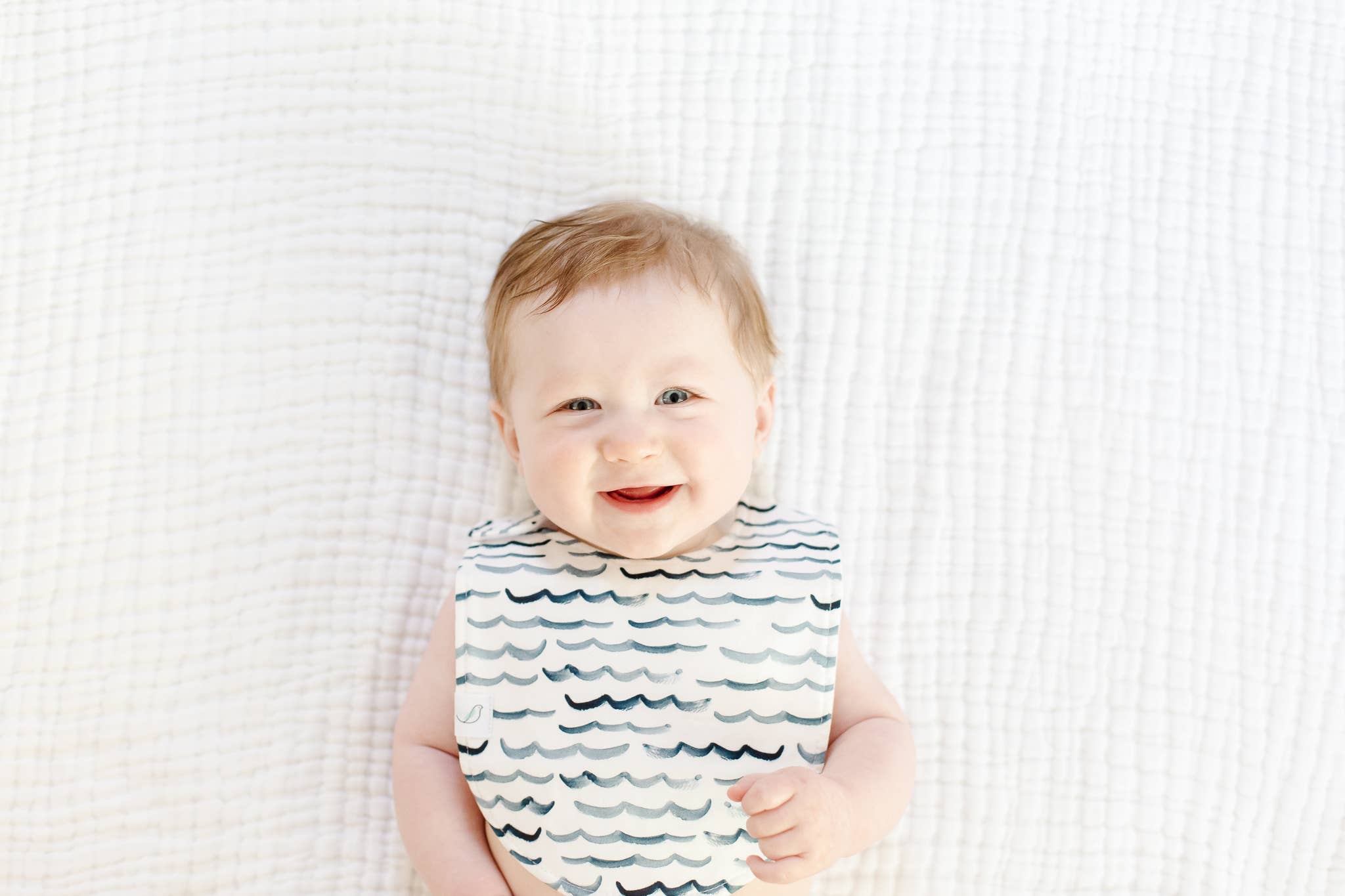 Hemming Birds - Wholesale Bib - Baby - Charlie Snap Bib - Waves1