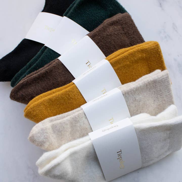 Tiepology - Wholesale Socks - Women's - Women's Solid Wool Cashmere Blend Socks