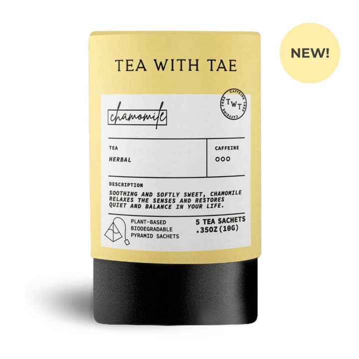 Chamomile Mini Tea Tube (5 tea bags) for wholesale by Tea with Tae
