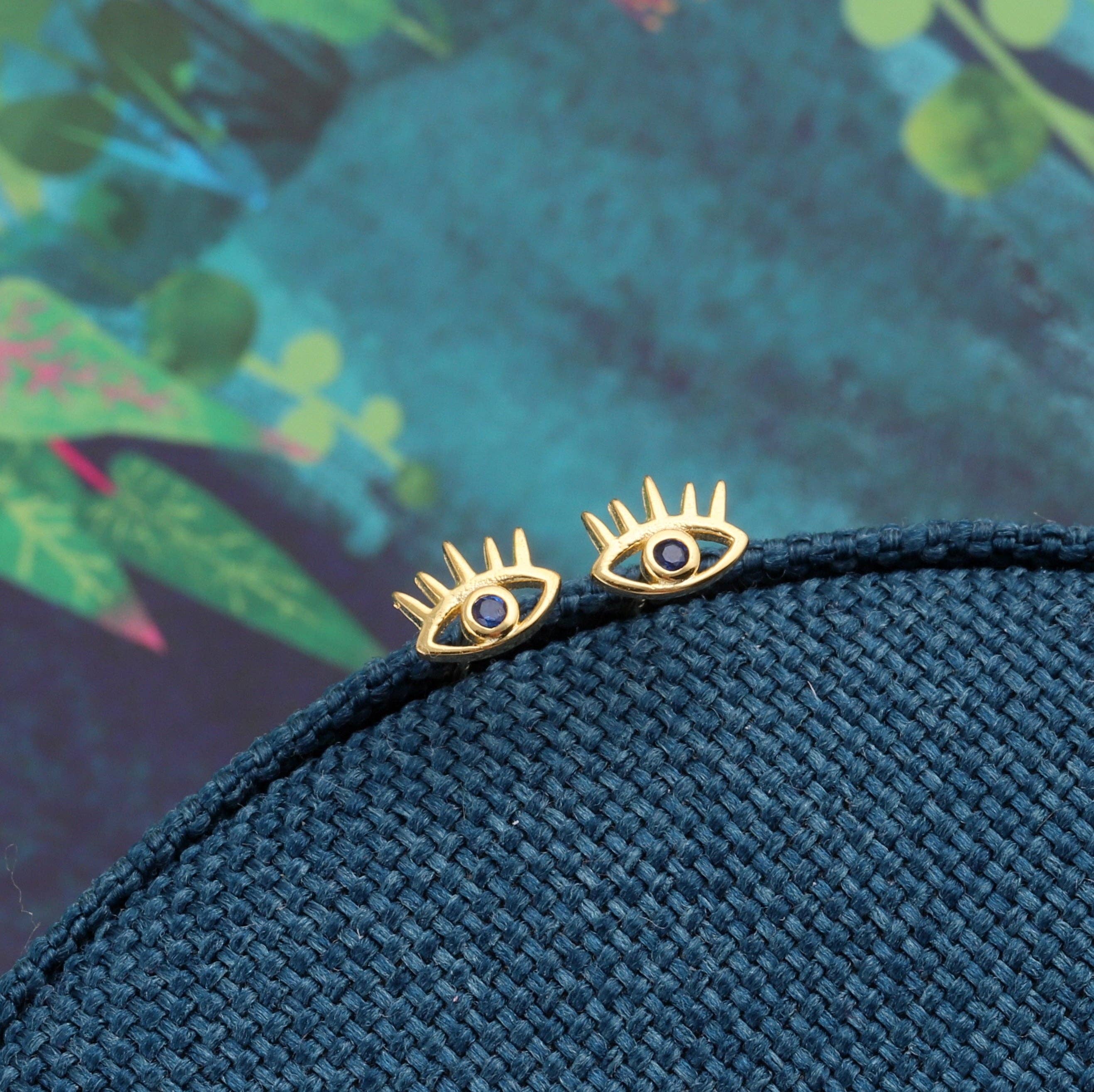 Attic creations – wholesale Stud/post earrings – TT71016 THE DEVIL Evil Eye Earrings with Lashes3