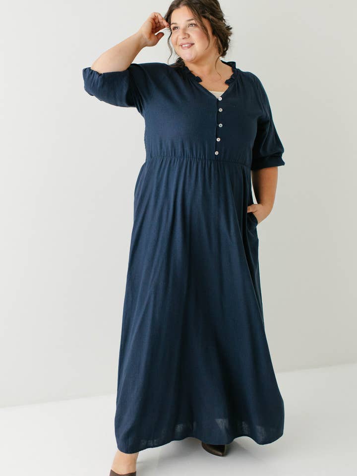 The Main Street Exchange - Wholesale Dress - Women's - 'Kenzi' Ruffle Detail Maxi Dress2