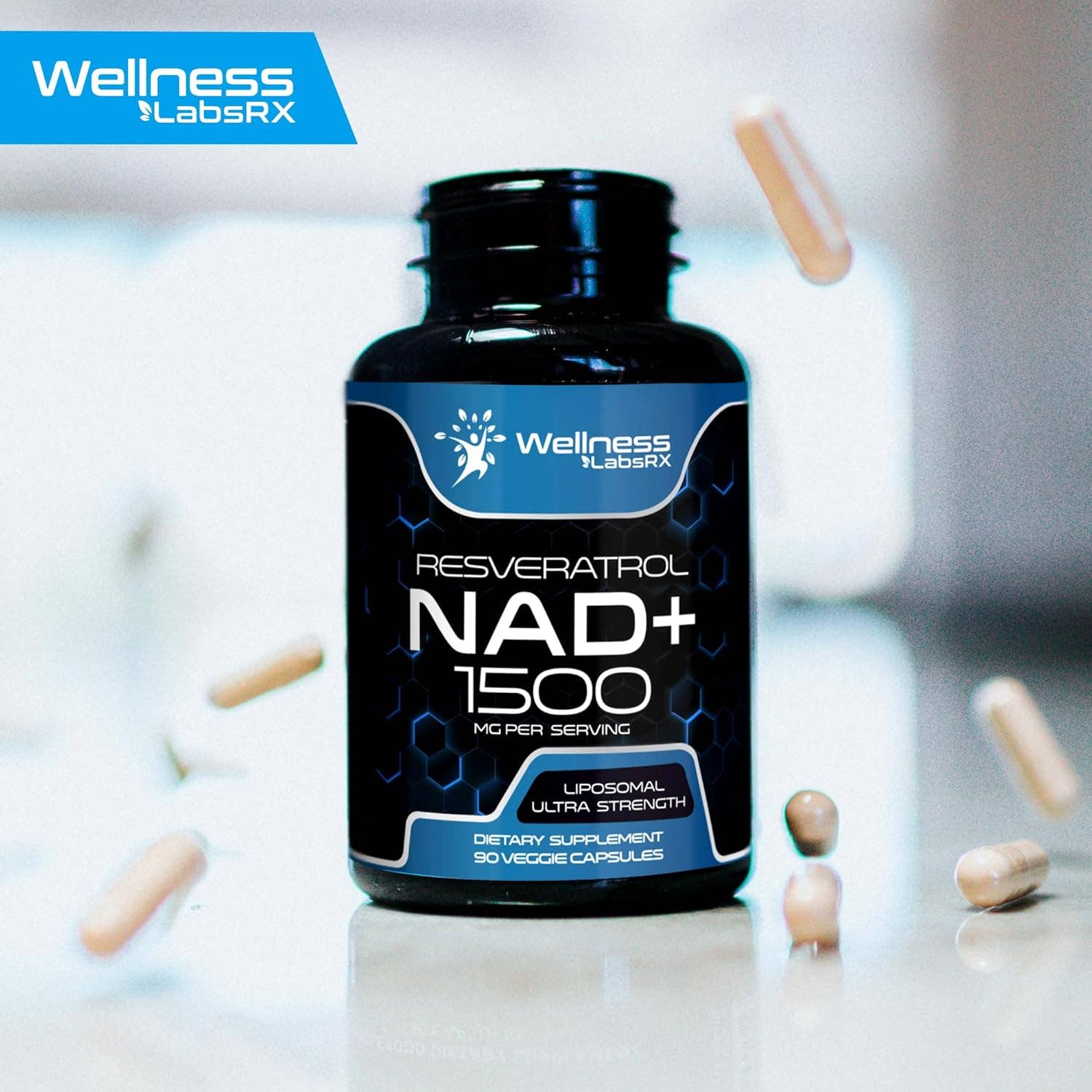 Health & Wellness Associates Inc. - Wholesale Oral Supplement/Vitamin - Liposomal NAD Capsules  + Resveratrol 1500mg - 90 Capsules7