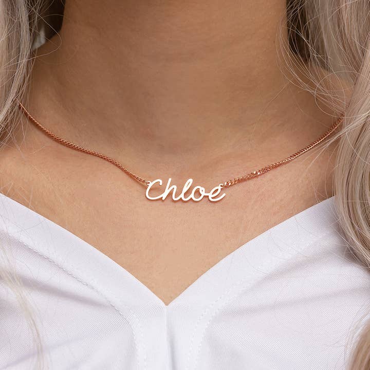 Vivola Name Necklace rose gold for wholesale by DUCETT