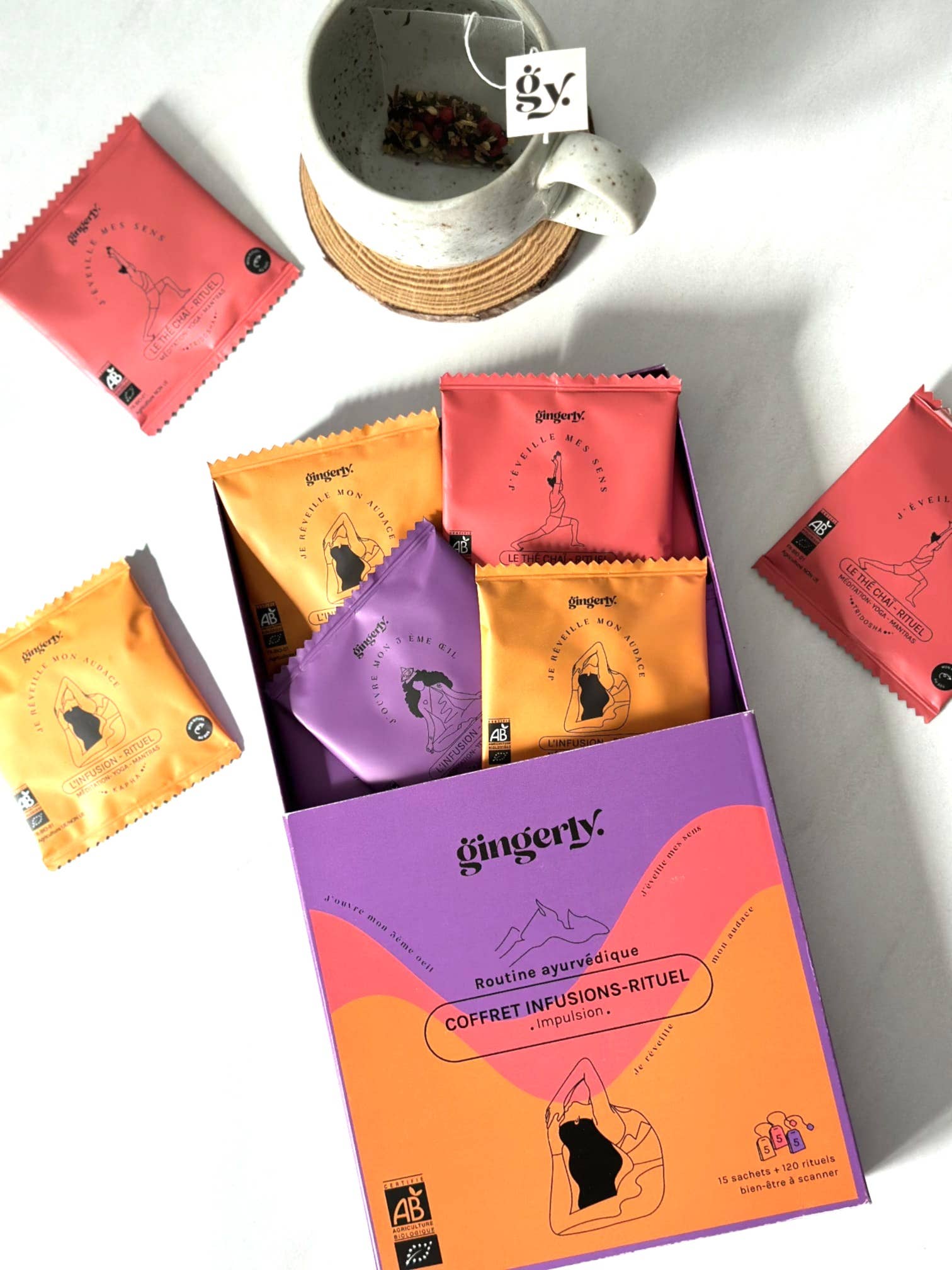 Gingerly - Wholesale Health/Detox Tea - Organic Herbal Tea Gift Set Impulsion Routine 🎁