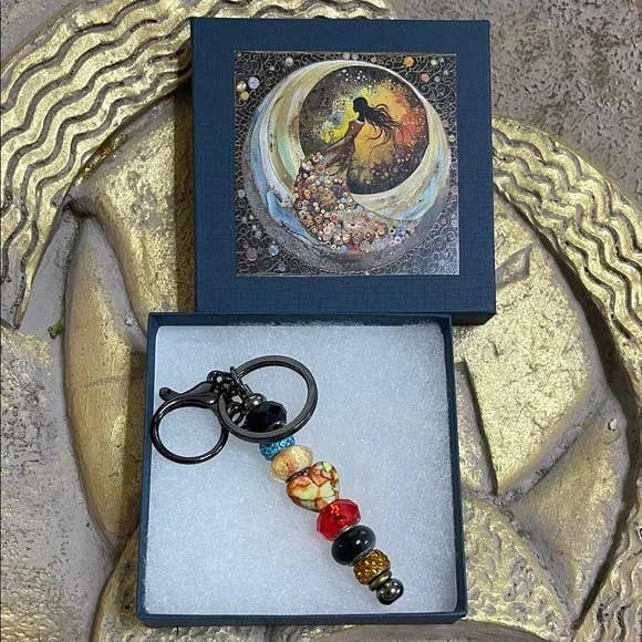Colorful Beaded Keychain with Artistic Box
for wholesale by Bodhi Leaf Market