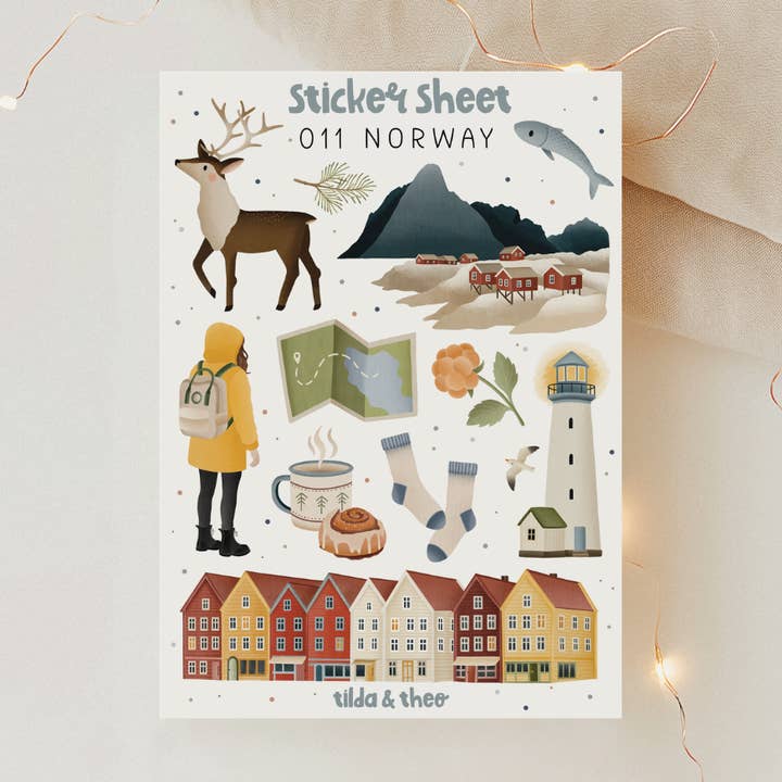 Sticker Sheet Norway - 011 / Scandinavia Trip Lofoten for wholesale by Tilda&Theo