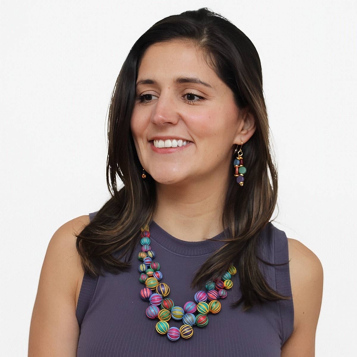 Sylca Designs - Wholesale Beaded/Pearl Necklace - Multicolor Pamela Berries Necklace1