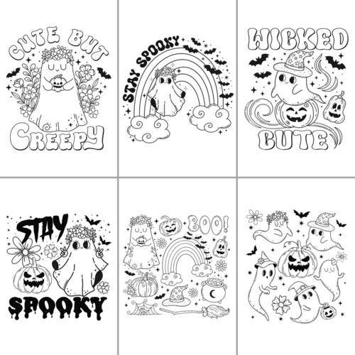 ColorFall Editions – Livro para colorir - Adulto por atacado – Livro de Colorir Hippie Halloween para Adultos3