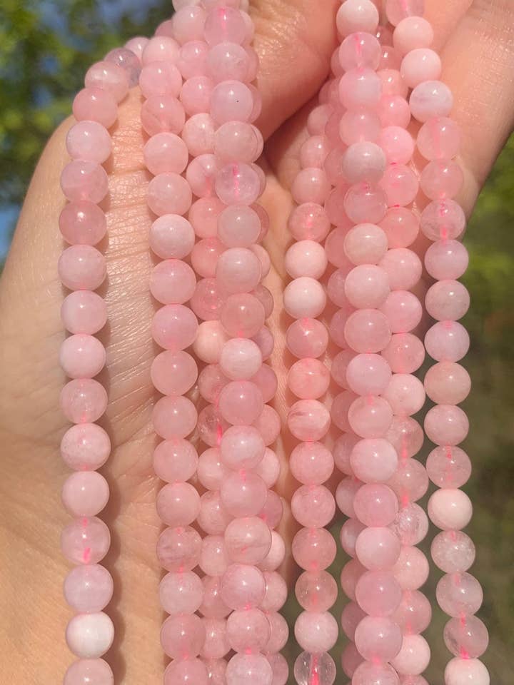 Perlas de morganita de 6 y 8 mm para venta al por mayor de A l'or gemmes