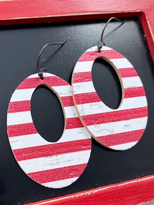 Rood-wit gestreepte hoepels voor wholesale door Anabelle+Oak