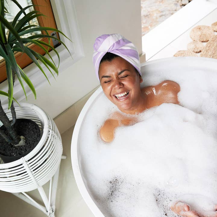 Dock & Bay UK – wholesale Hair towel/wrap – Dock & Bay Hair Wraps - Lombok Lilac (New Box)4