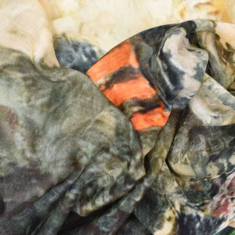 Dupatta Designs - Wholesale Scarf - Women's - Fiddler's Roof Painterly Wool Scarf6