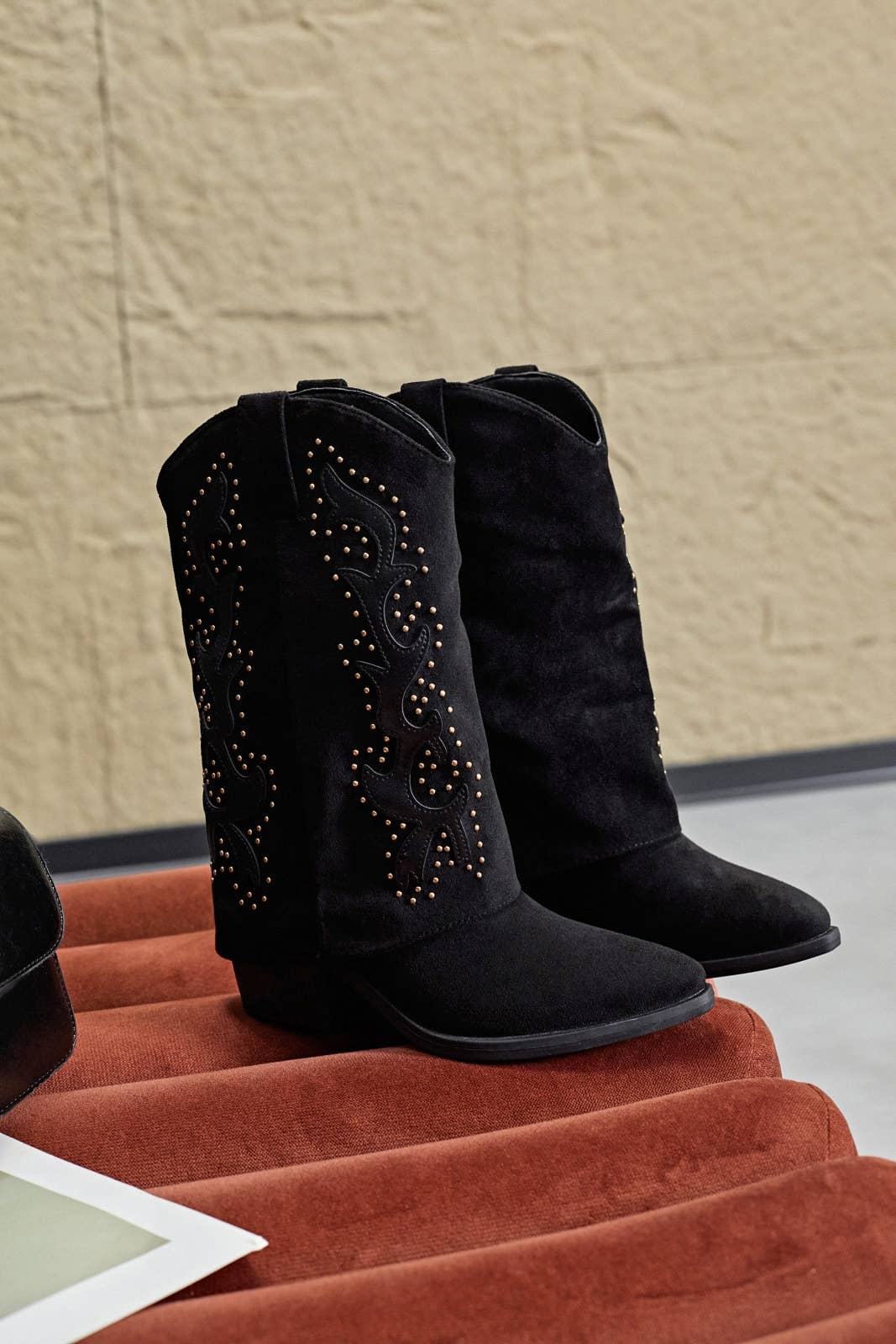 ERYNN - Wholesale Booties - Women's - cuffed cowboy boots - Heather12