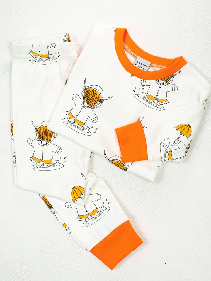 Highland Cow Children's Pyjamas for wholesale by Doctor Mother Other