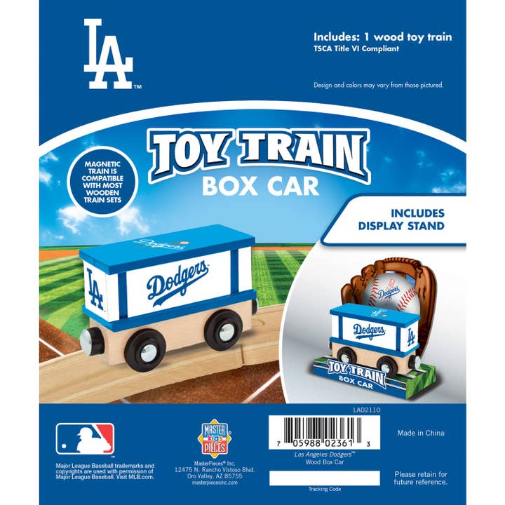 Masterpieces Puzzles - Wholesale Toy Car/Truck - Kids - Los Angeles Dodgers Toy Train Box Car