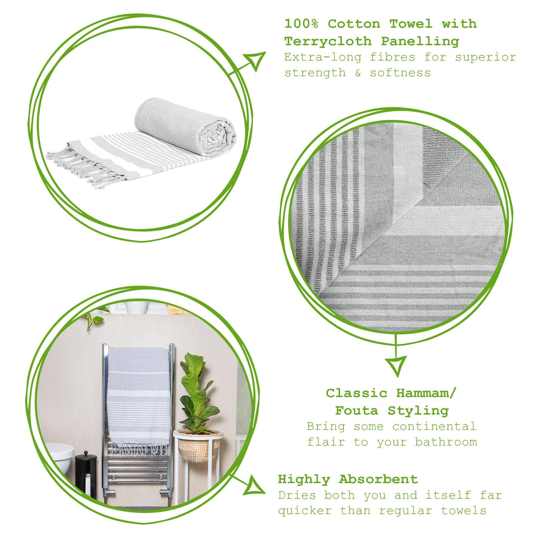 Rinkit Ltd - Wholesale Bath Towel - Nicola Spring Deluxe Turkish Cotton Bath Towel - Light Grey4