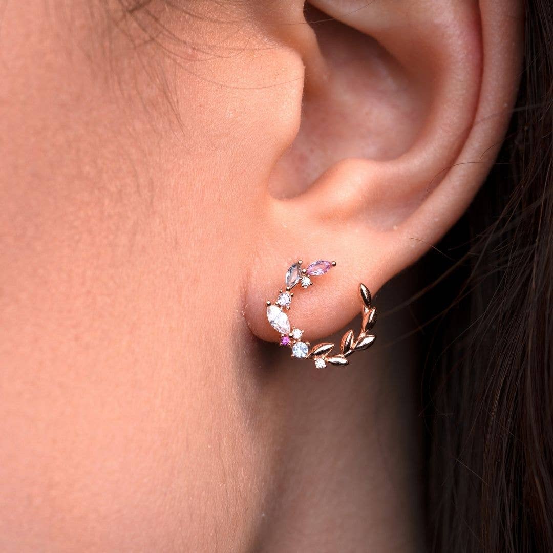 Les Joyaux d'Aure – Engroshandel Enkeltøreringe – Agathe øreringe - Rose Guld1