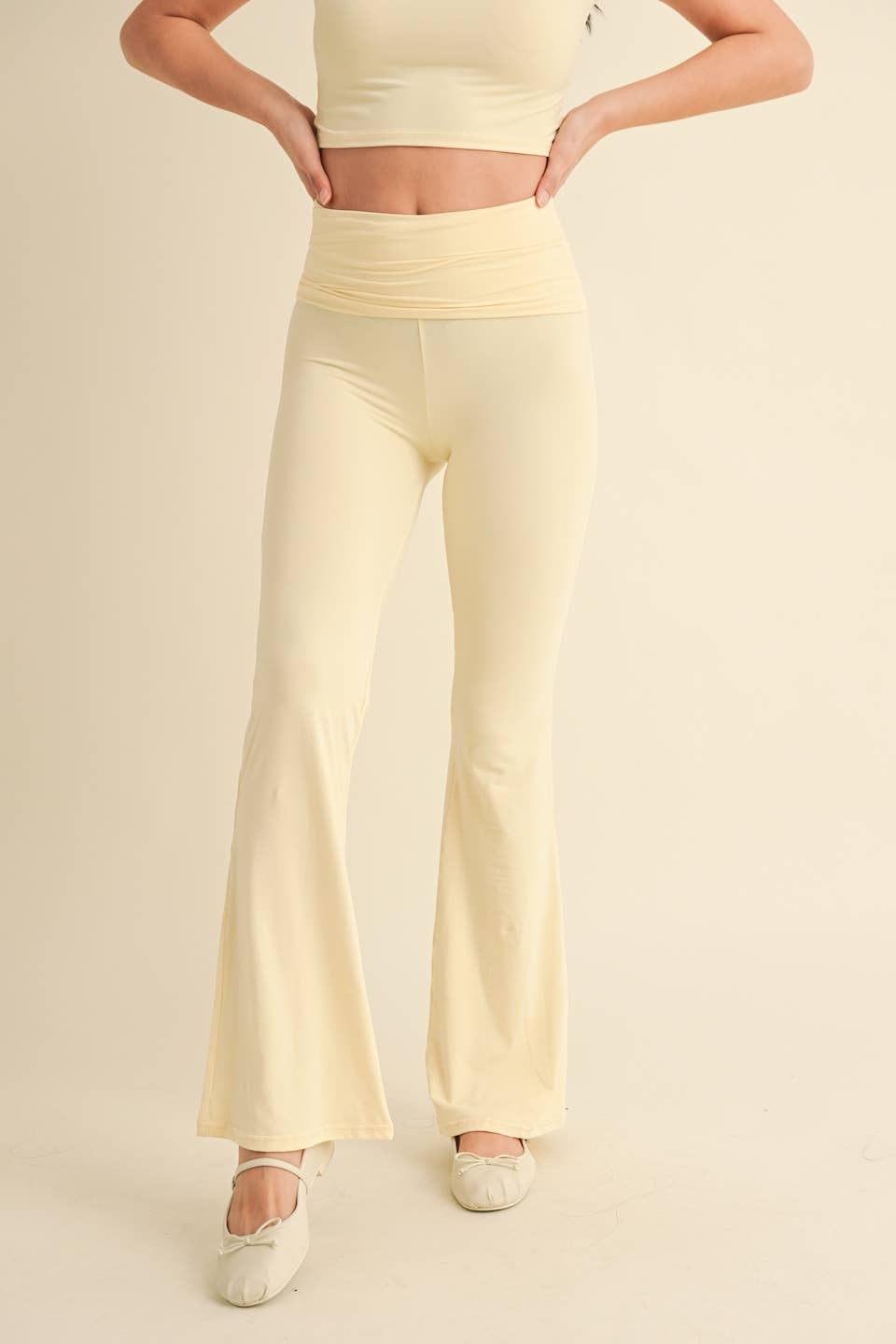 KIMBERLY C - Wholesale Pants - Women's - Soft Knit Foldover Flare Pants27