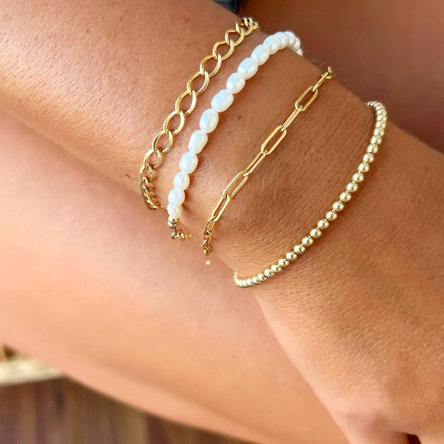 True by Kristy Jewelry - Wholesale Link & Chain Bracelet - Allie Paperclip Chain Gold Filled Bracelet1