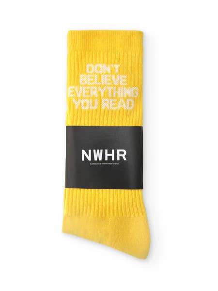 NWHR - Wholesale Socks - Unisex - Don't Belive Yellow Socks