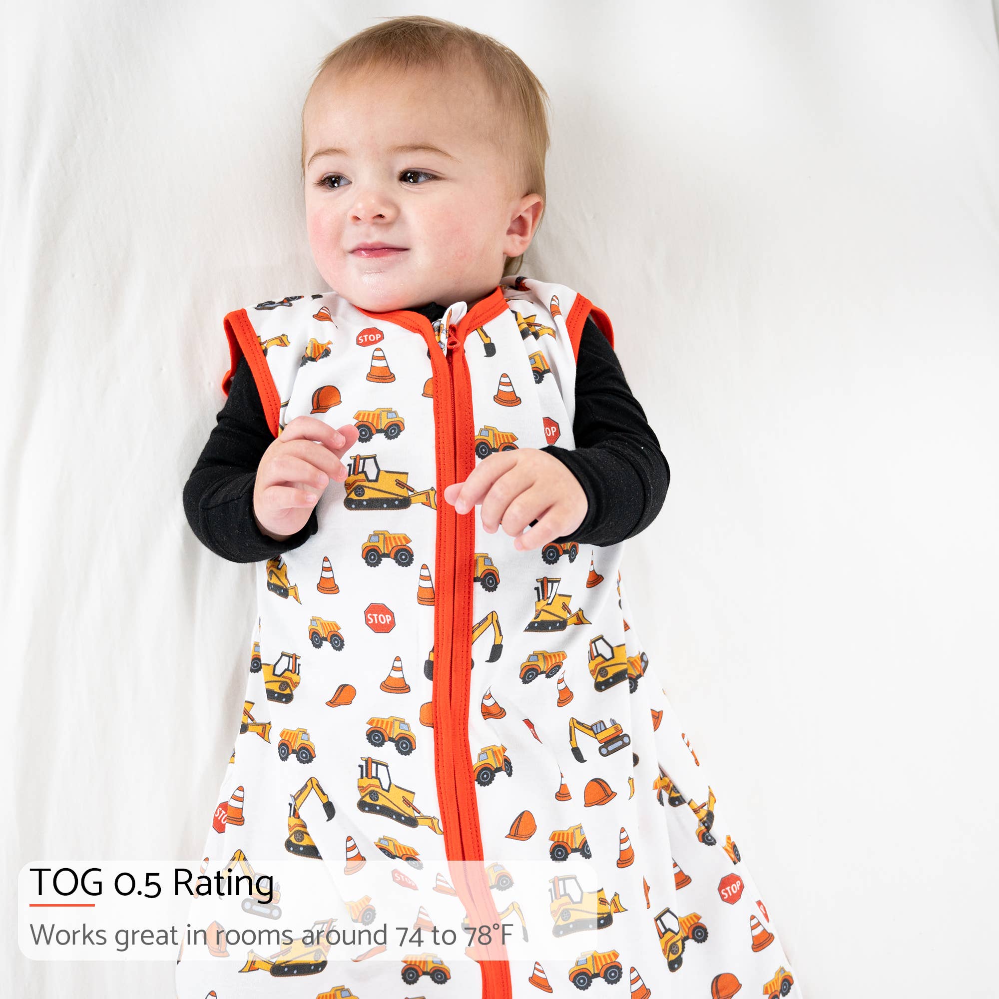 LollyBanks - Wholesale Sleepsack - Baby - Under Construction Baby Sleep Sack, 100% Organic Cotton1