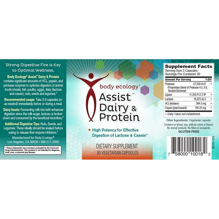 Body Ecology - Wholesale Oral Supplement/Vitamin - Assist Dairy & Protein