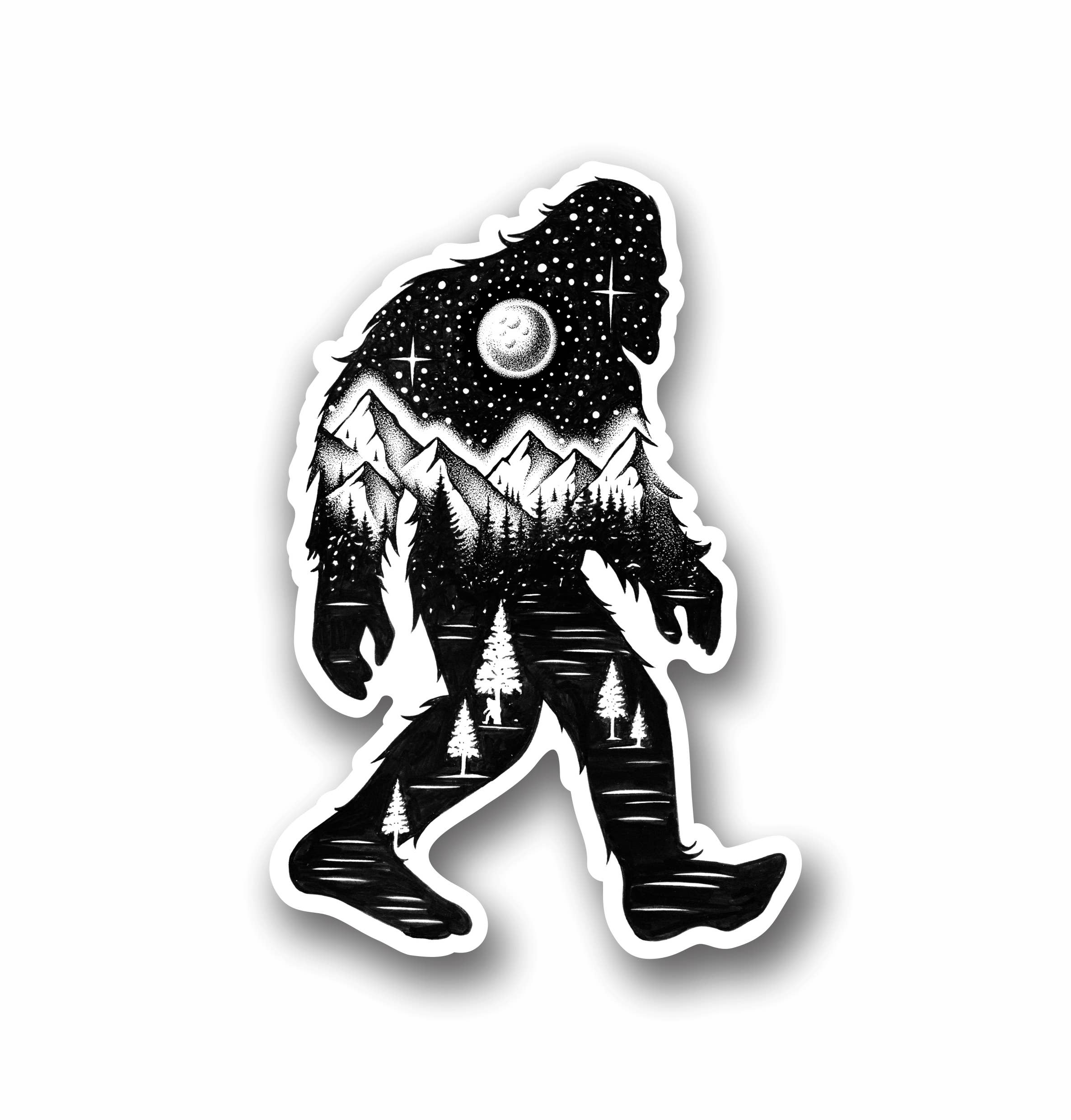 Sticker Art – Großhandel Aufkleber – Sasquatch Yeti Bigfoot Aufkleber