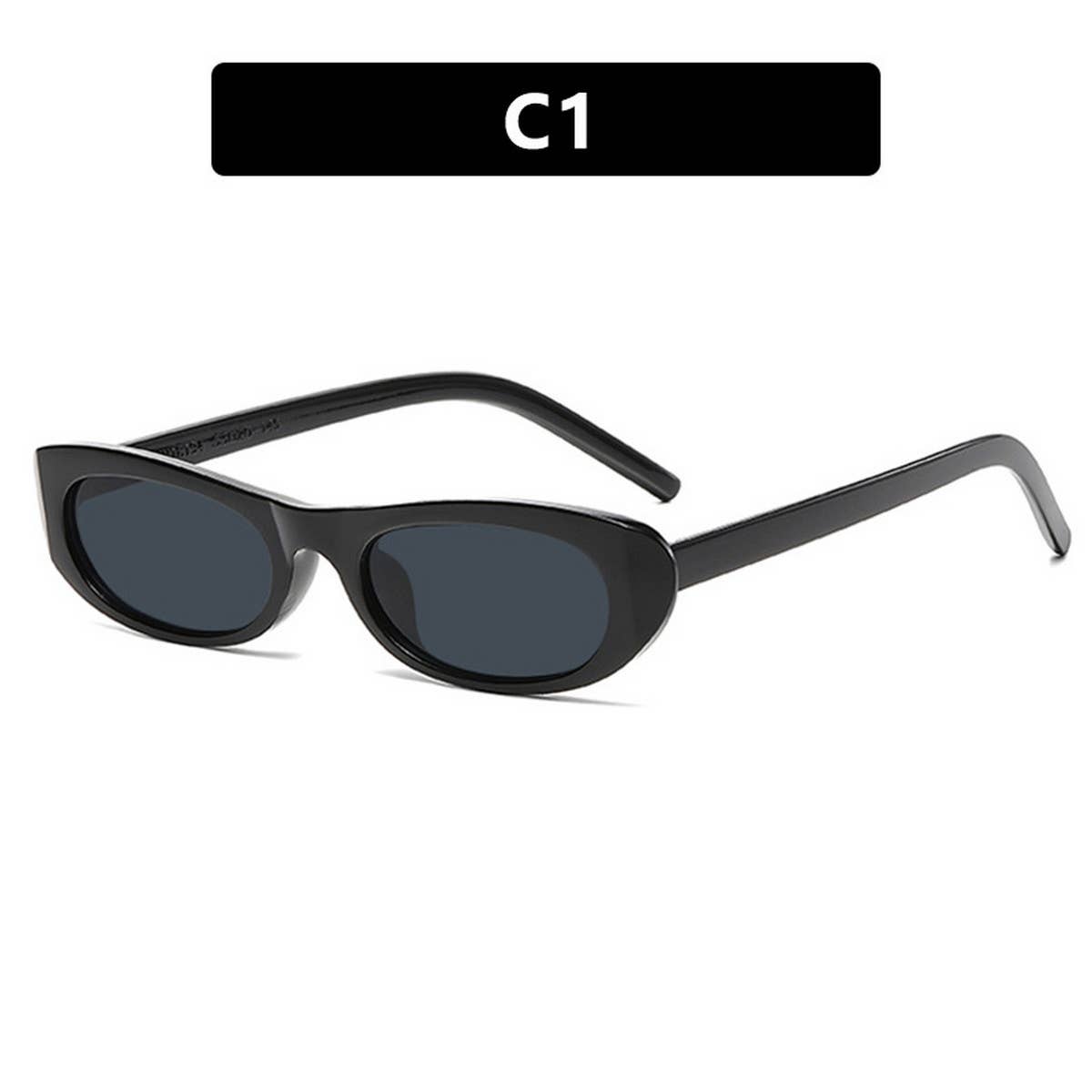 ACCITY - Wholesale Sunglasses - Women's - WOMEN NARROW FRAME RETRO OVAL SUNGLASSES_CWASG03310