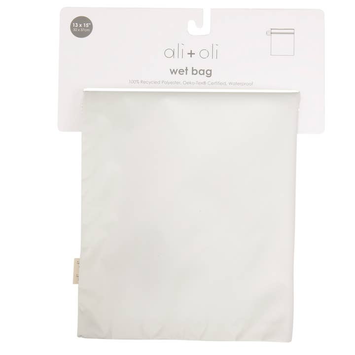 Ali+Oli - Wholesale Wet Bag - Kids & Baby - Dual-Compartment Wet/Dry Bag with Mesh Pocket (Sand)1
