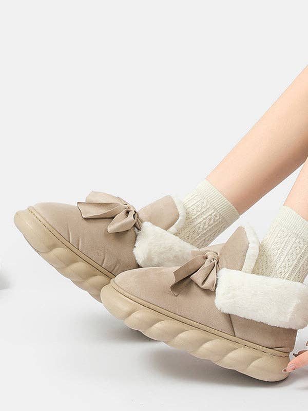 Plush Looks - Wholesale Booties - Women's - Casual Keep Warm Non-Slip Velvet Booties