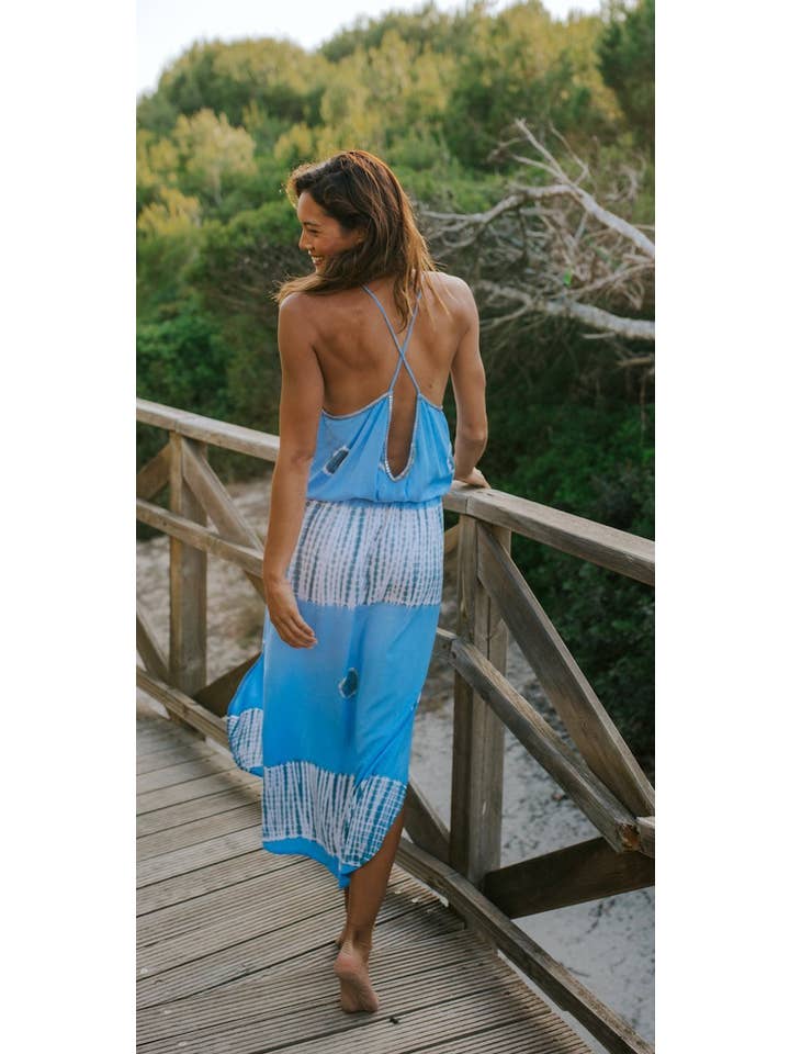 BLUE Damaris Dress for wholesale on Faire3