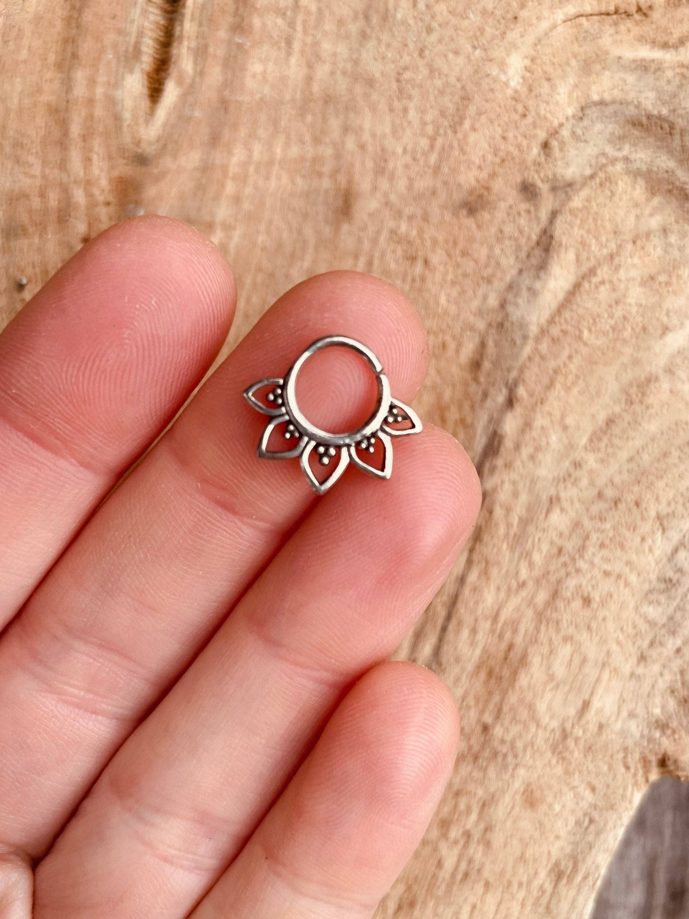 Kaali Boutique – wholesale Nose ring – Nose Ring Septum Hoop Sterling Silver 925 , Septum Jewelry, Septum Hoop, Daith Earring, Ethnic Jewellery, Boho, Hypoallegernic1
