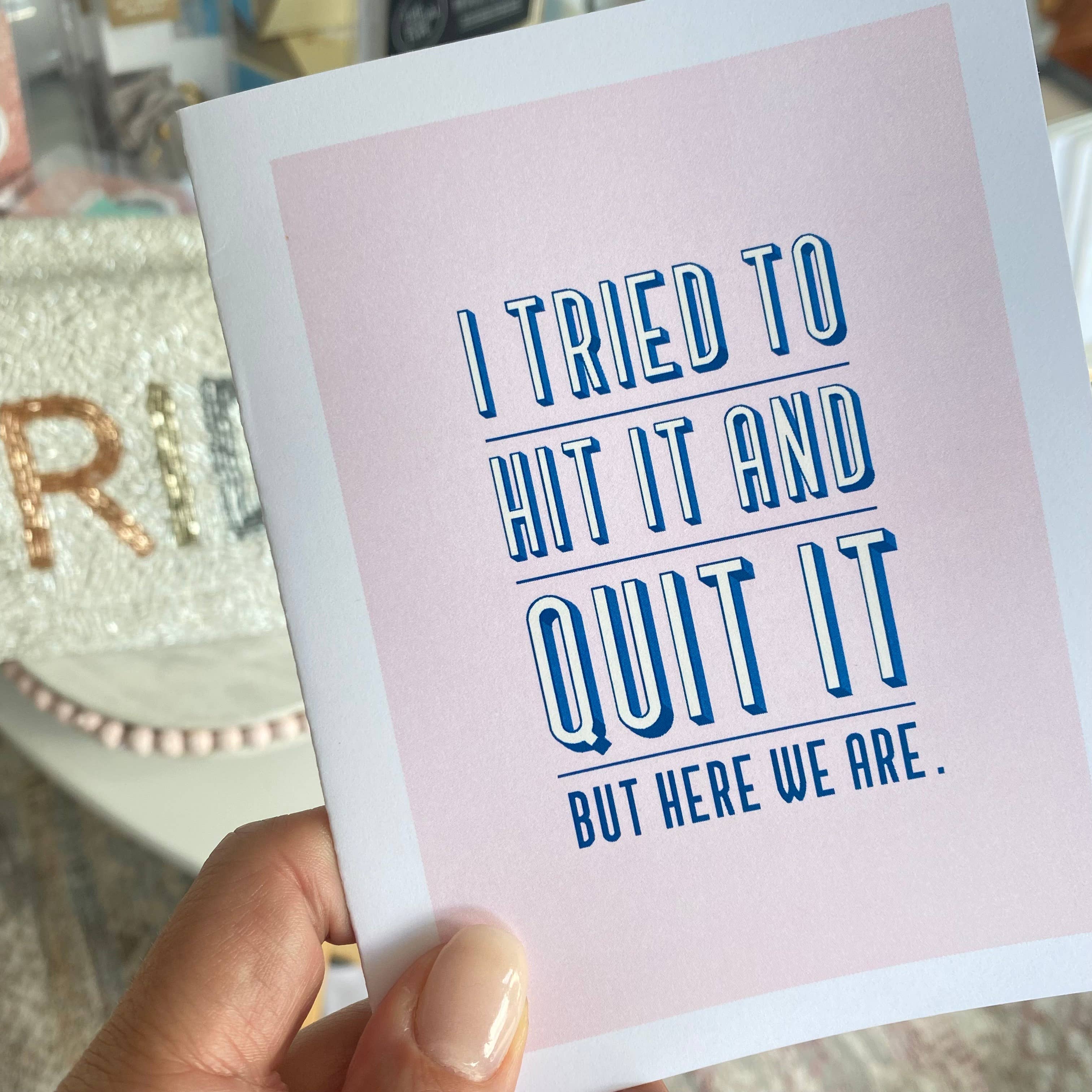 Tiramisu Paperie – Engroshandel Hverdagshilsen kort – Snarky Love - Jeg Prøvede at Ramme Det og Droppe Det Kort1