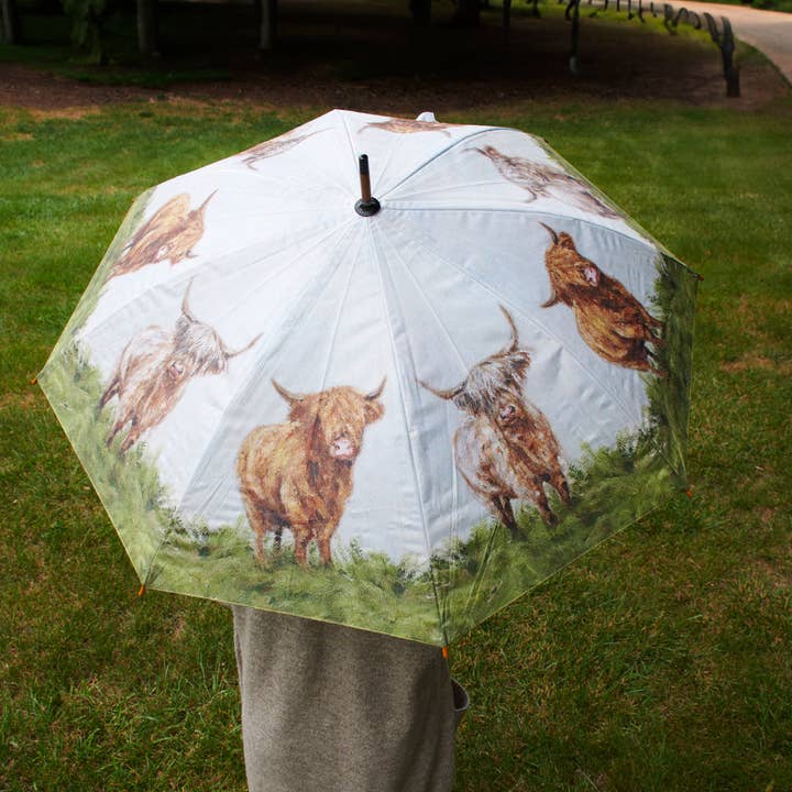 Primitives by Kathy - Wholesale Umbrella - Unisex - Highland Cows Umbrella
