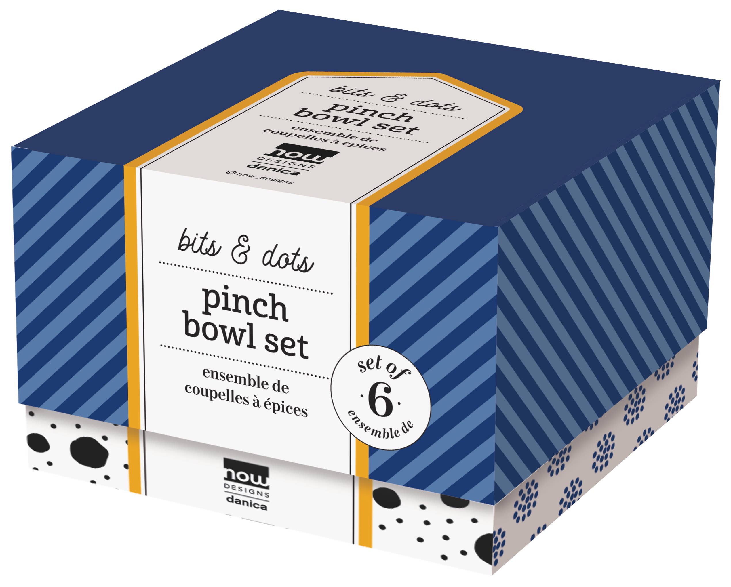 Now Designs by Danica - Wholesale Condiment/Dip Bowl - Bits & Dots Multi-Color Pinch Bowls Set of 65