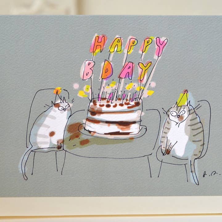 The Dancing Cat - Vendita all'ingrosso Biglietti di auguri - Biglietto di auguri per compleanno