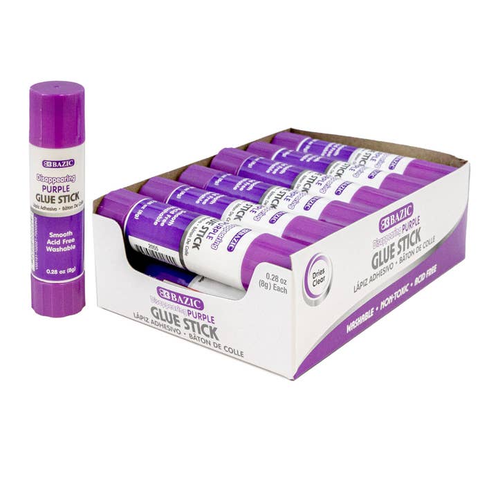 0,28 oz (8g) Colla Stick Viola Scomparsa Lavabile per la vendita all'ingrosso da parte di Luna Office Supply - Everyday Essential