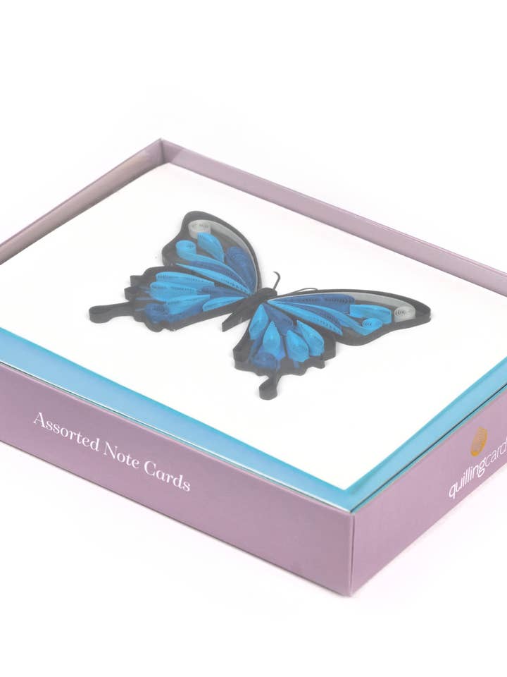 Notizkartenbox-Set - Schmetterlinge 2 für den Großhandel von Quilling Card