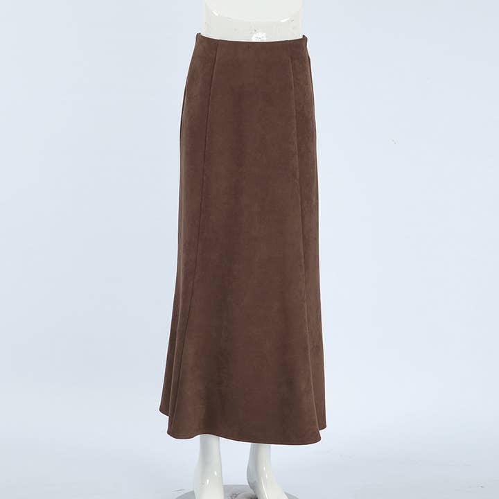 Marayn - Wholesale Skirt - Women's - Vintage Brown Knit Midi Skirt Chic Fall Style20