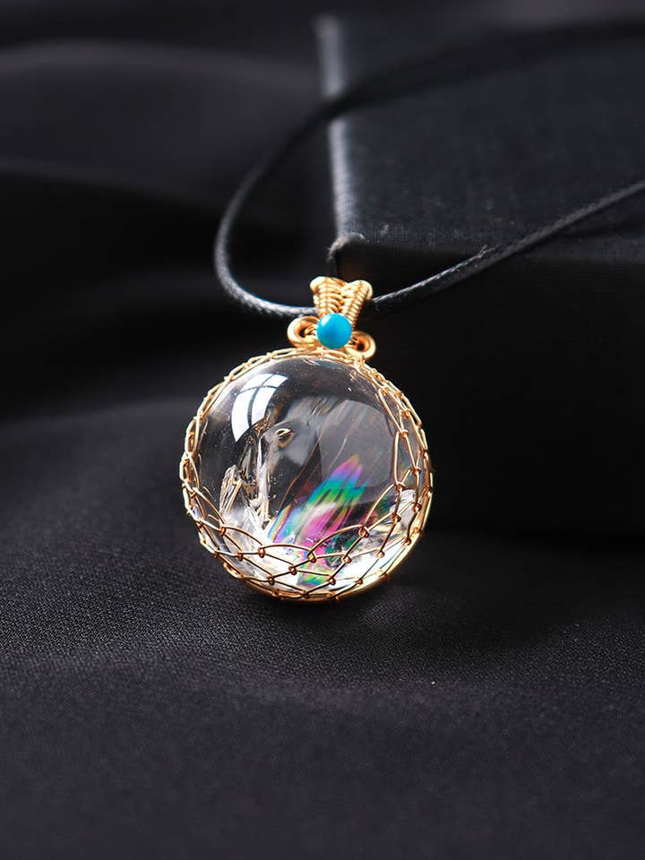 Collar de Cuarzo de Alta Frecuencia Luminoso - Colgante de Plata de Ley para Intuición y Conexión Espiritual para venta al por mayor de Moon Rituals