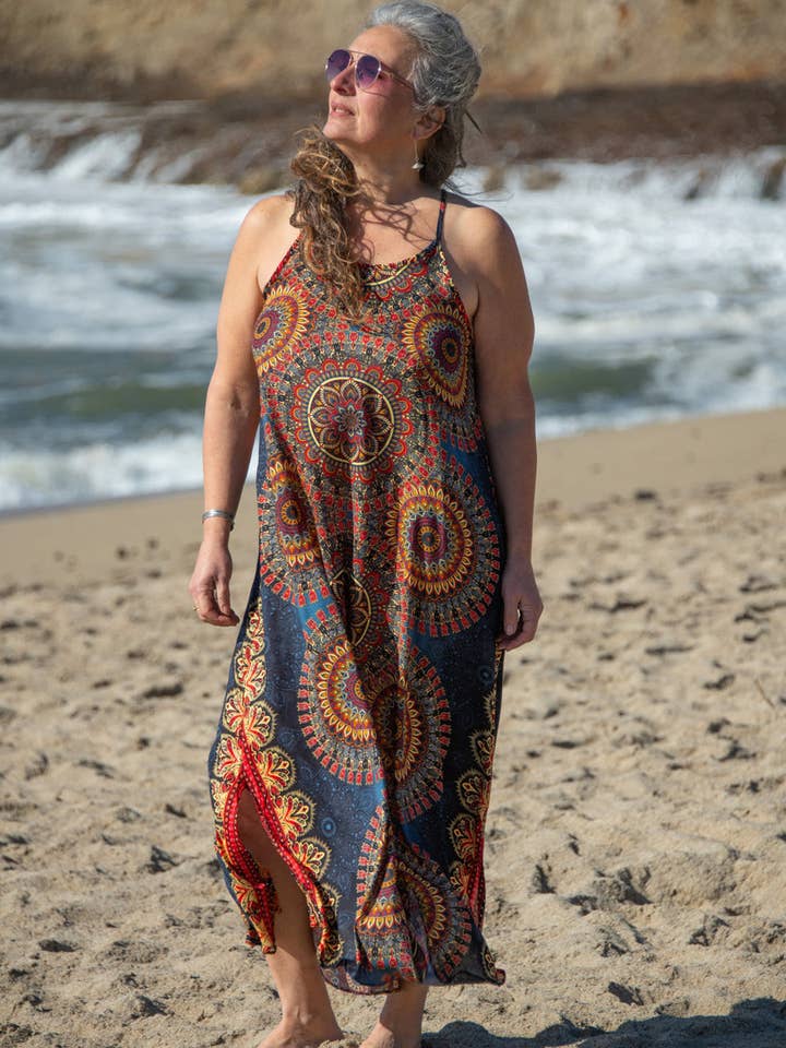 Zig Zag Asian Collection - Wholesale Dress - Women's - Shiva Mandala Maxi Dress