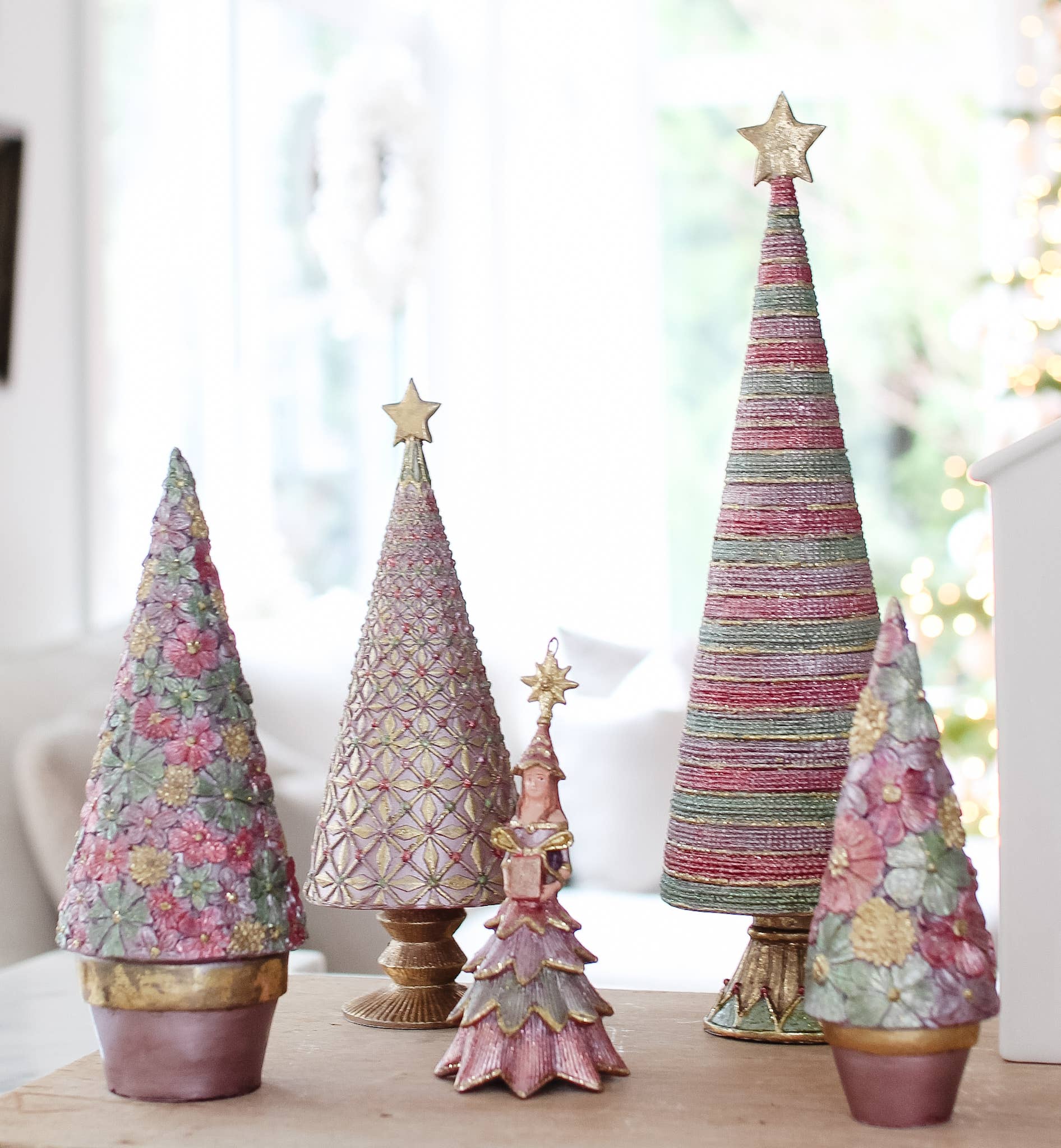 Dekorasyon Gifts  Decor - Wholesale Christmas Decoration - Frangipani Cone Tree (Ethereal)2