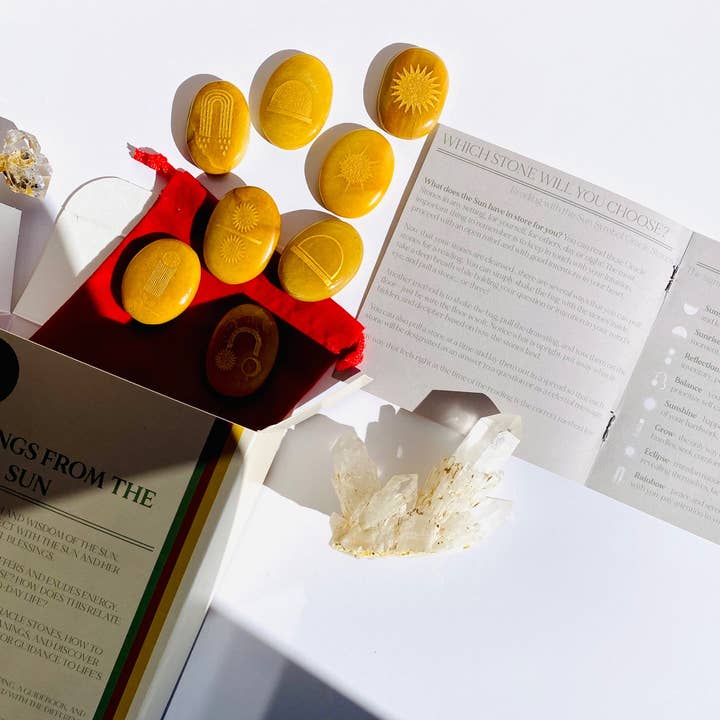 Ark Made - Wholesale Spiritual Stone/Crystal - Sun Symbols Oracle Stones Crystal Kit