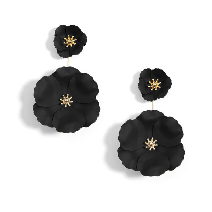 ZENZII Jewelry - Wholesale Dangle Earrings - Double Flower Drop Earring