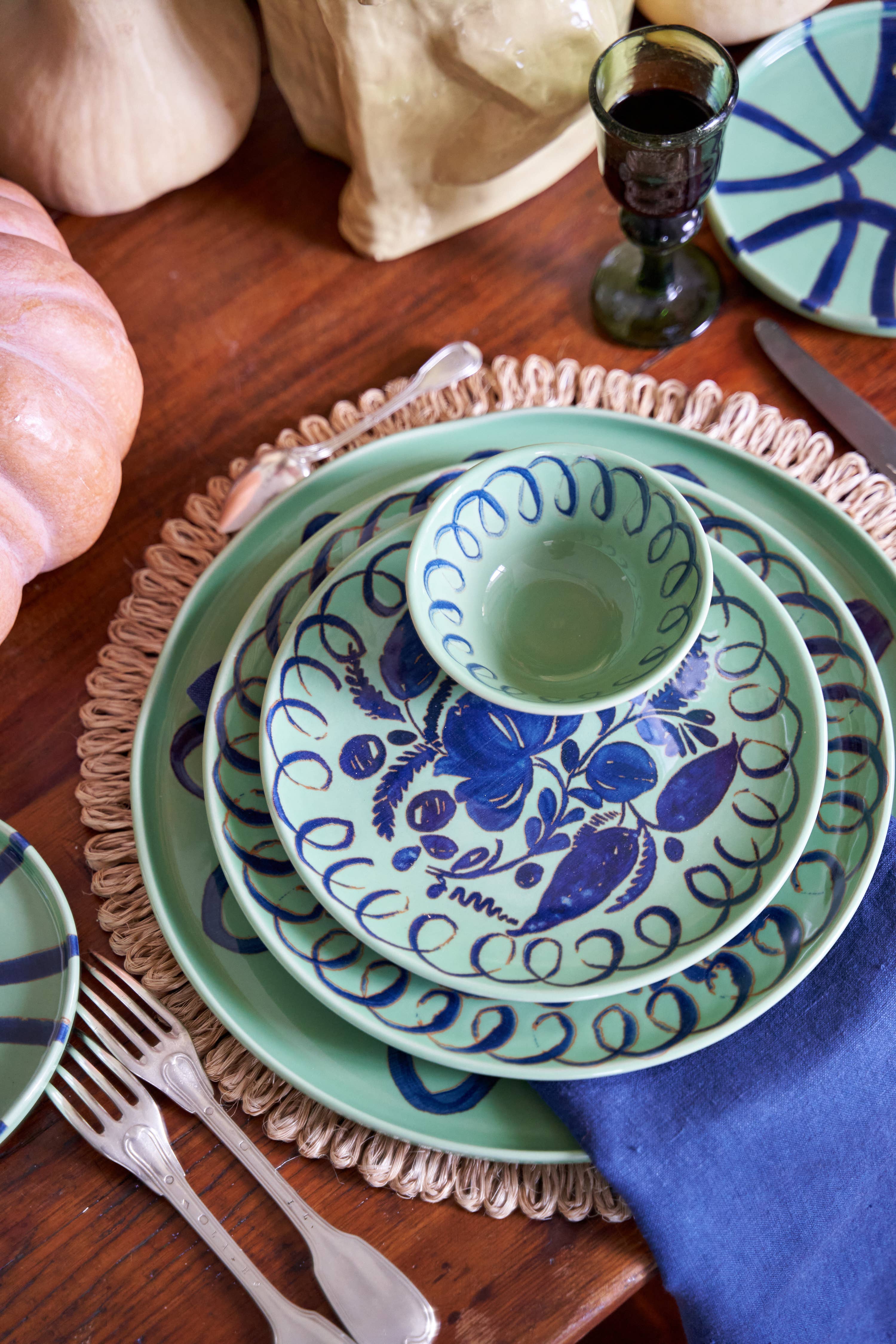 Couleur Nature – Großhandel Schüssel – Amalfi Pastaschale Grün - 9,1" Durchmesser4