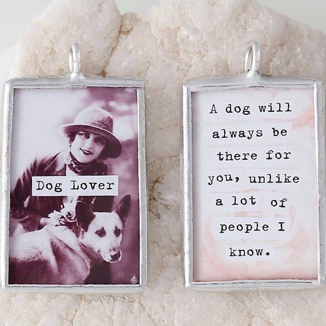 Dog Lover Breloque d'art soudé pour la vente par Jennifer Dahl Designs LLC